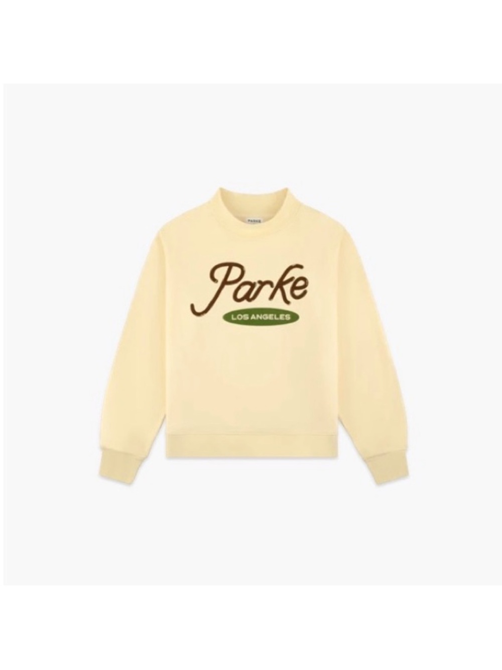 Parke Cream Logo Crewneck Sweatshirt